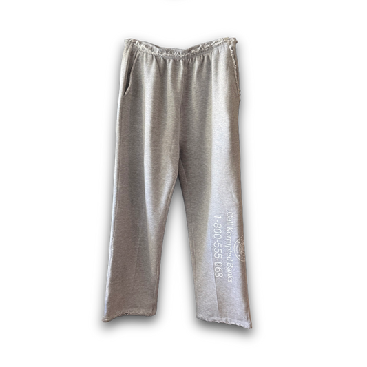 Call Bankorrupt Grey Distressed Sweatpants