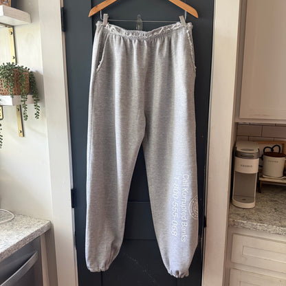 Call Bankorrupt Grey Distressed Cuffed Sweatpants