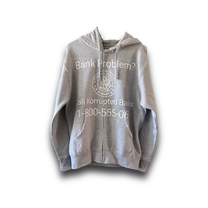 Call Bankorrupt Grey Distressed Zip-Up Jacket